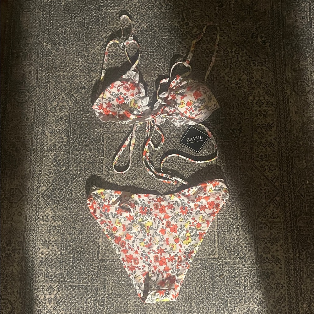 Zaful Floral Bikini - Multicolor